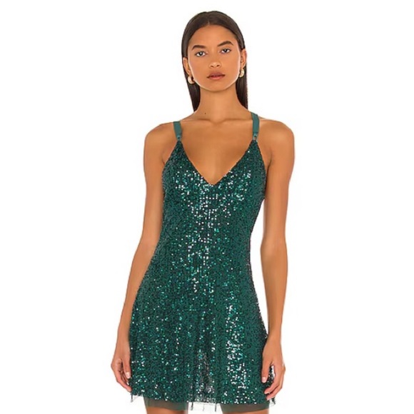 Free People Gold Rush Mini Dress - Picture 1 of 8